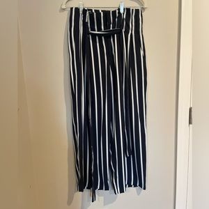 Stripped wide leg pants
